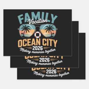 Ocean City Beach Wrapping Paper Sheets