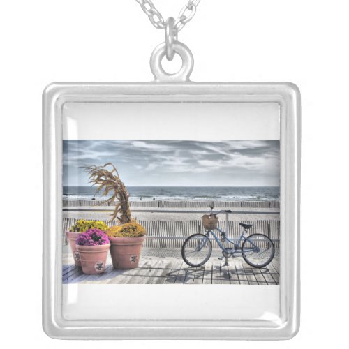 Ocean City Boardwalk Silver Plated Necklace