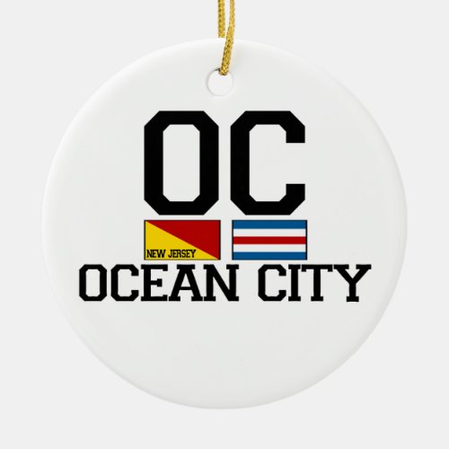Ocean City Ceramic Ornament
