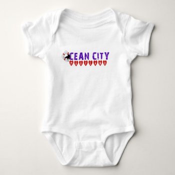 Ocean City Maryland Baby Bodysuit by Fanpower at Zazzle