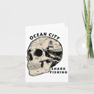 Ocean City Maryland Beach Shark Fishing Salt Card