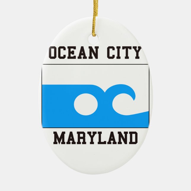 Ocean City Maryland Ceramic Ornament (Front)
