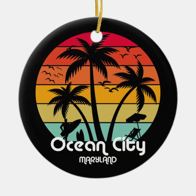 Ocean City,Maryland Ceramic Ornament (Front)