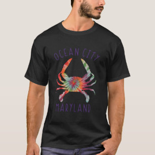 Ocean City Maryland Crab Tie Dye Summer Vacation T-Shirt
