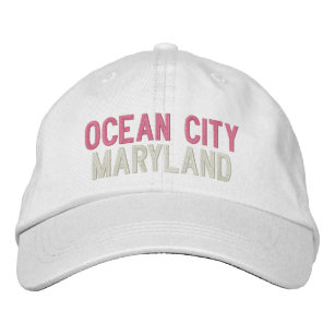 OCEAN CITY MARYLAND EMBROIDERED BASEBALL CAP