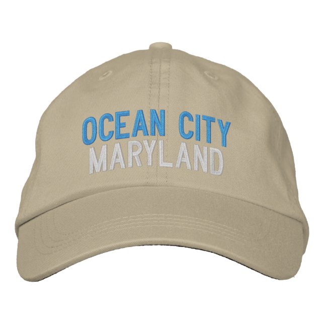 OCEAN CITY MARYLAND EMBROIDERED BASEBALL CAP (Front)