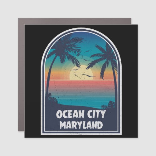 Ocean City Maryland MD Vintage Retro 70s 80s Car Magnet