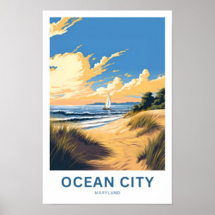 Ocean City Maryland Travel Print