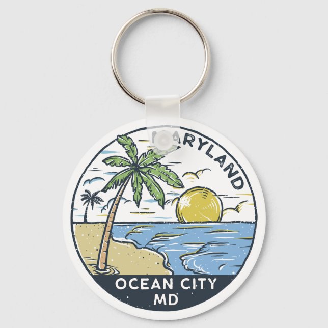 Ocean City Maryland Vintage Keychain (Front)