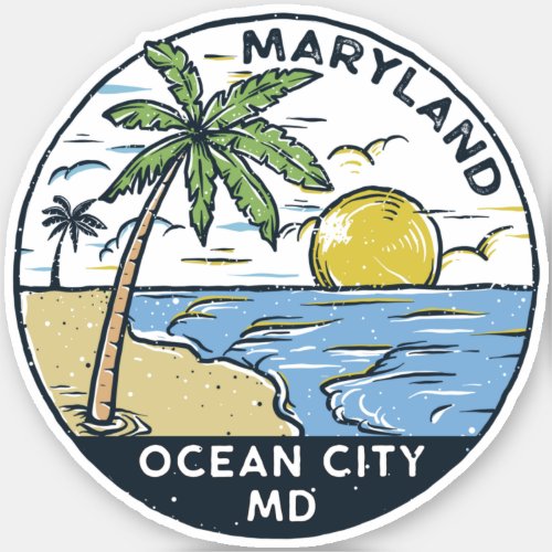 Ocean City Maryland Vintage Sticker