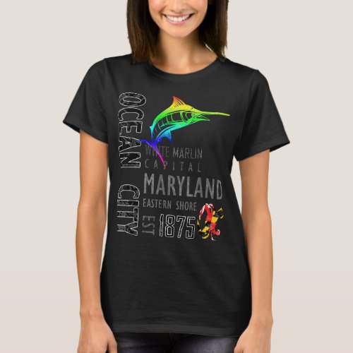 Ocean City Maryland White Marlin Capital Eastern S T_Shirt