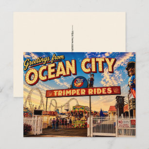  Ocean City MD Amusement Postcard