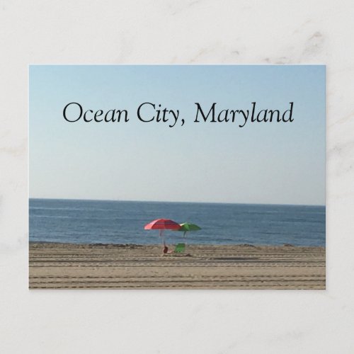 Ocean City MD Beach Postcard