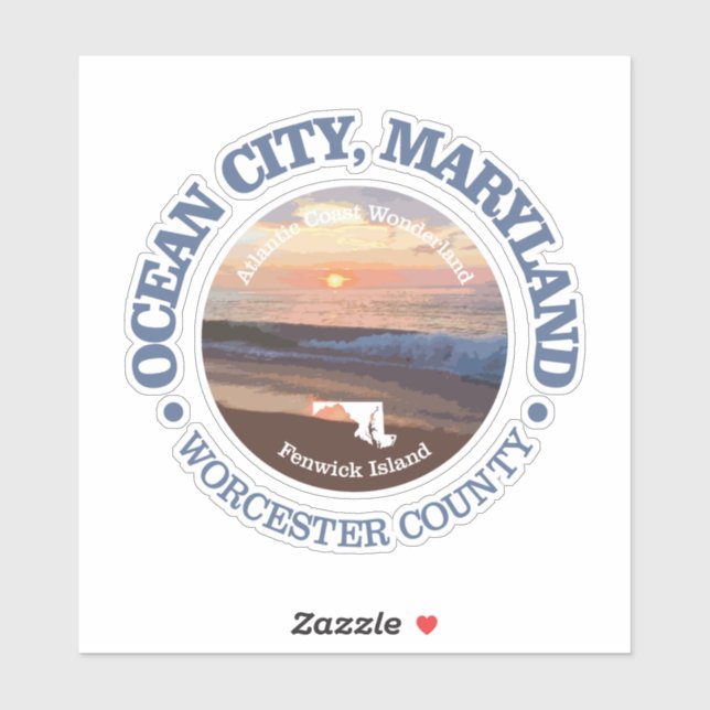 Ocean City MD (C) Sticker (Sheet)