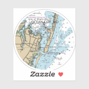 Ocean City MD Chart Sticker