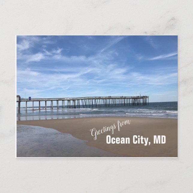 Ocean City, MD Pier Postcard (Front)