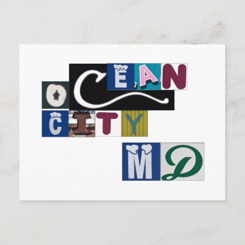 Ocean City MD Signs Postcard