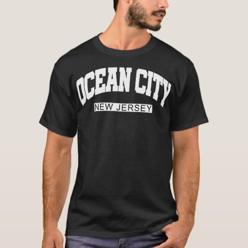 Ocean City New Jersey BampW T_Shirt