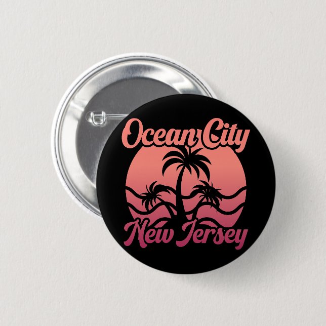 Ocean City,New Jersey Button (Front & Back)