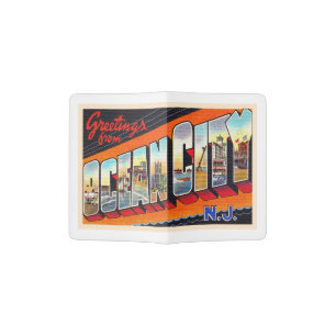 Ocean City New Jersey NJ Large Letter Postcard Passport Holder