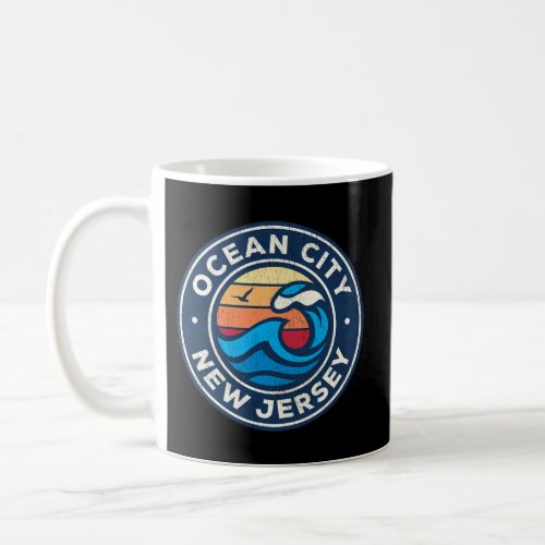 Ocean City New Jersey Nj Nautical Waves Coffee Mug