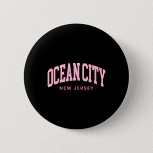 Ocean City New Jersey Nj Retro Preppy Throwback Wo Button