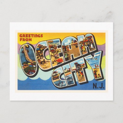 Ocean City New Jersey NJ Vintage Travel Postcard_ Postcard