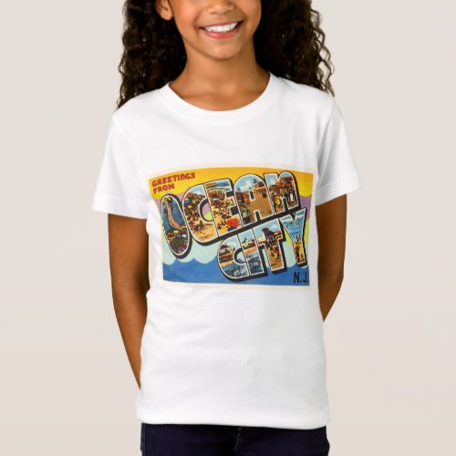 Ocean City New Jersey NJ Vintage Travel Postcard_ T_Shirt