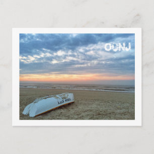 Ocean City, New Jersey Post Card-Beach Boat Announcement Postcard