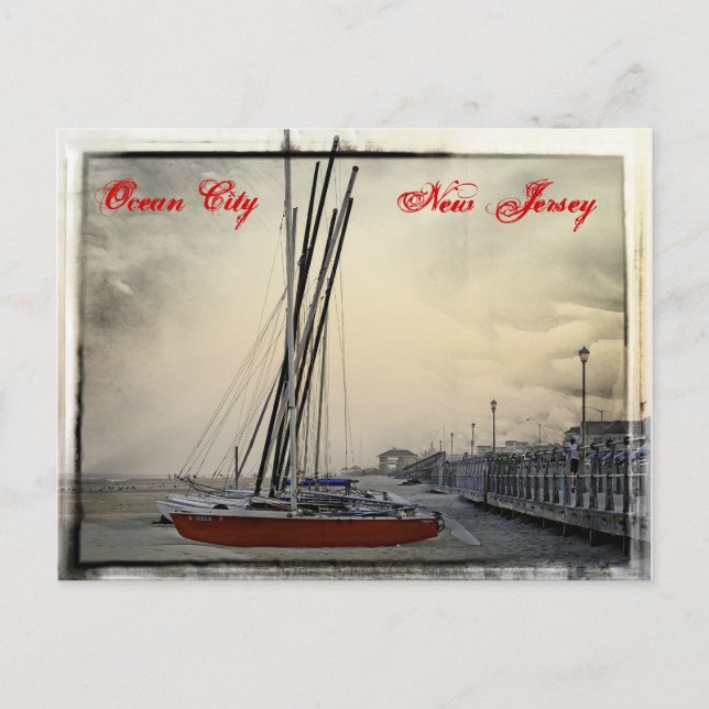 Ocean City New Jersey - Sail Away Postcard (Front)