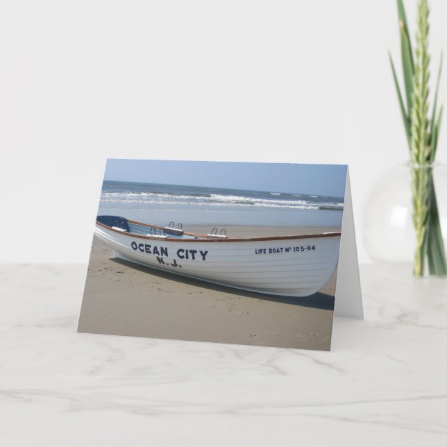 Ocean City, NJ * Summer Fun * Shore Boat Card (Front)