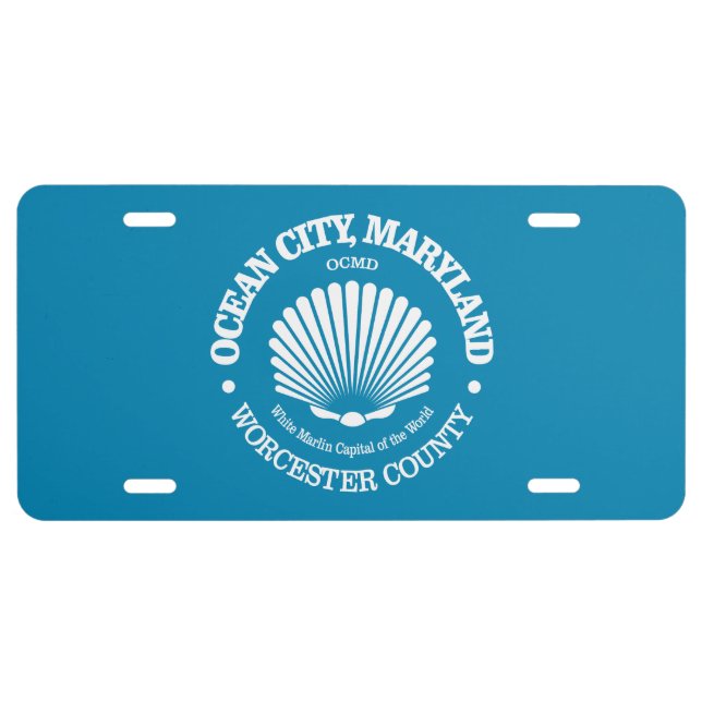 Ocean City (seashell) License Plate (Front)