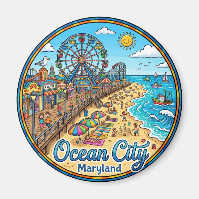 Ocean City USA Magnet (Front)