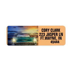 OCEAN CLASSIC CAR RETURN ADDRESS LABELS