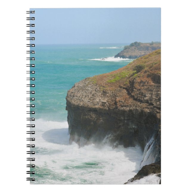 Ocean Cliffs at Kilauea Kauai Notebook (Front)