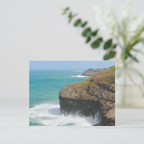 Ocean Cliffs at Kilauea Kauai Postcard