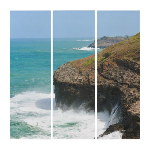 Ocean Cliffs at Kilauea Kauai Triptych