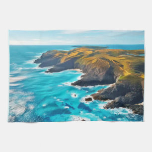 Ocean Cliffs: Wild Shore Kitchen Towel