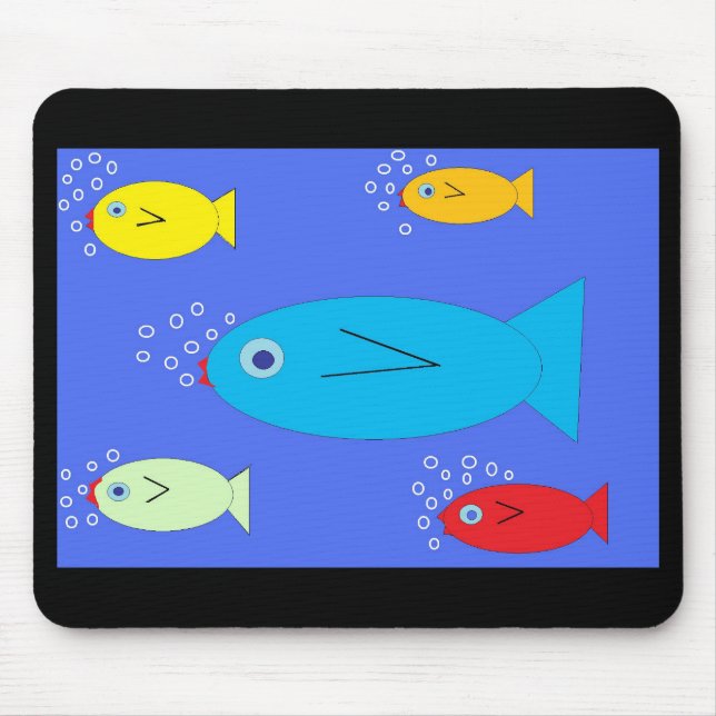 Ocean color fish mousepad (Front)
