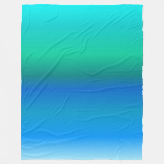 Ocean Colored Fleece Blanket (Front)