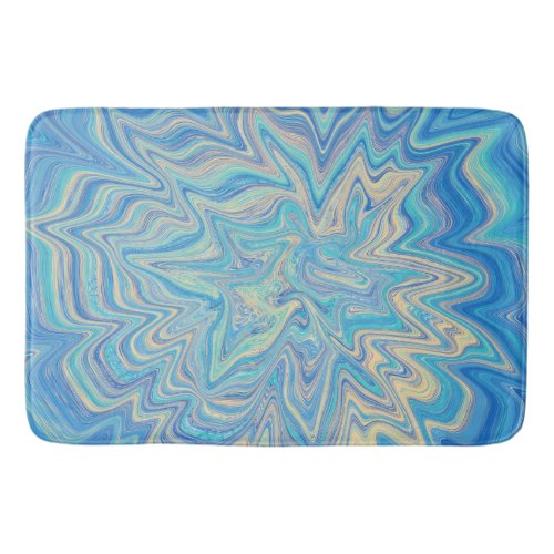 ocean colors liquid marbeling bath mat