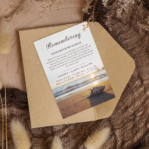 Ocean Conch Remembering Death Anniversary Invitation