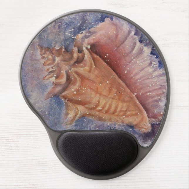 OCEAN CONCH SEASHELL GEL MOUSE PAD (Front)