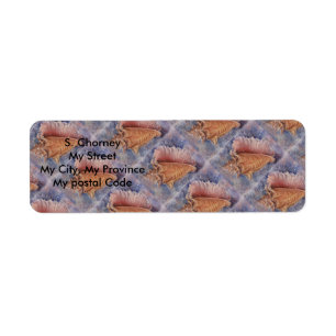 OCEAN CONCH SEASHELL Return Address Label