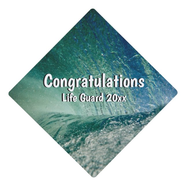 Ocean Congratulations Graduation Cap Topper (Front)