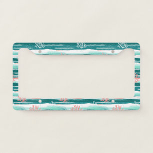 Ocean Coral Reef Pattern License Plate Frame