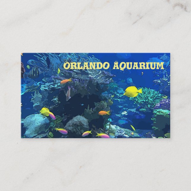 Ocean Coral Reef Themed Business Card (Front)