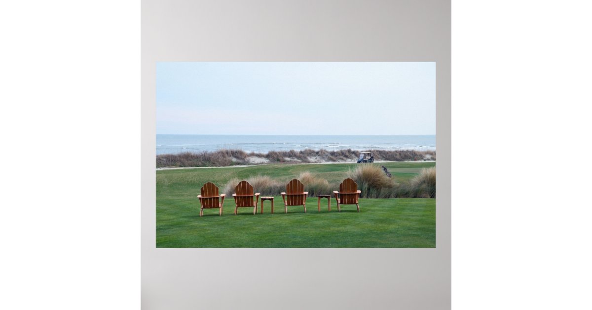Ocean Course Chairs, Kiawah Island, South Carolina Poster Zazzle