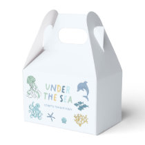 Ocean Creature Blue Birthday Party Favor Boxes