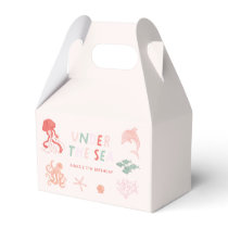 Ocean Creature Pink Birthday Party Favor Boxes